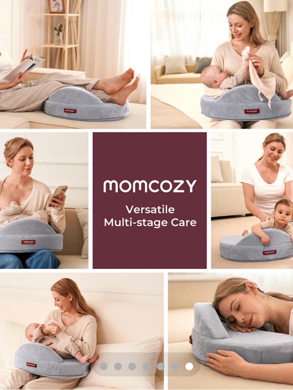 Multi-Stage Nursing & Support Pillow – Light Gray PRELOVED